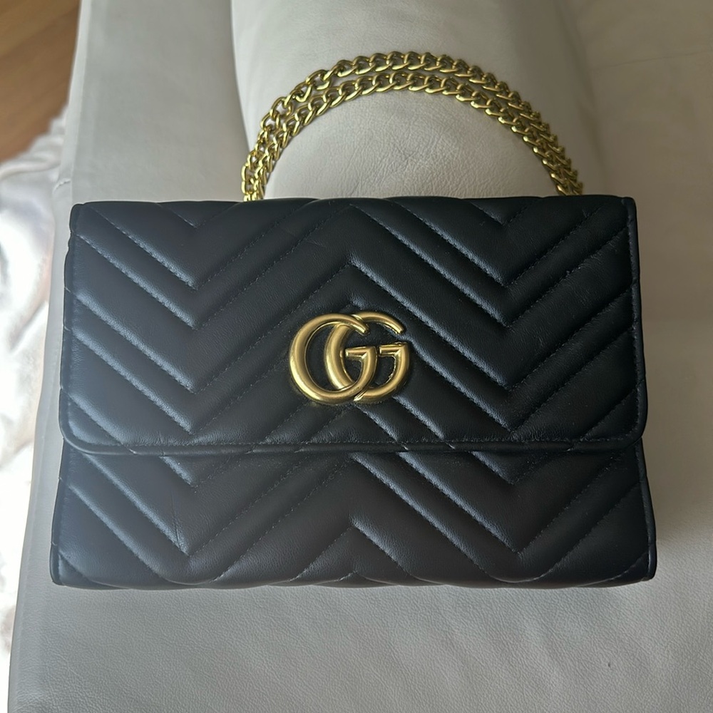 Black and Gold square rectangle bag